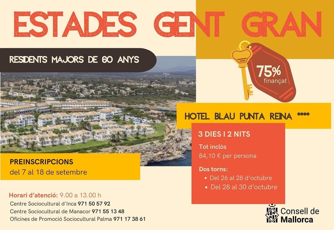 Estades per a la gent gran del Consell de Mallorca - Torn 2